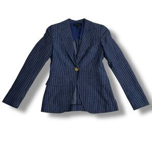 Escada Striped One Button Blazer Size 34 EU 2 US